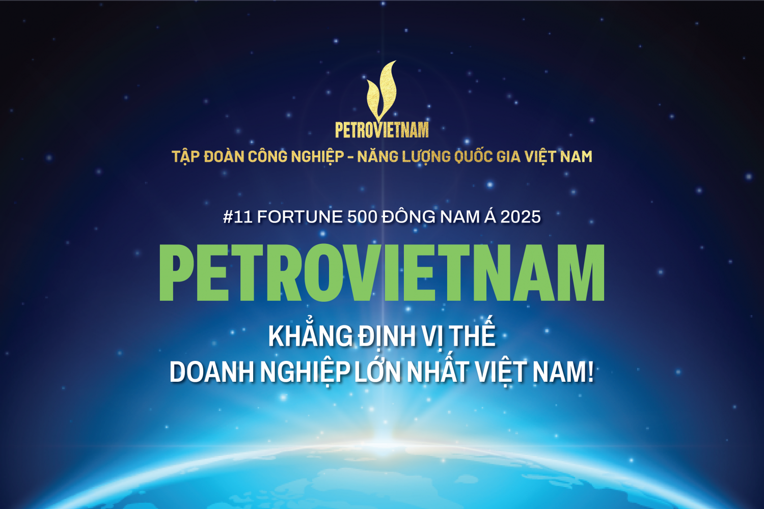 Petrovietnam đứng vị trí 11 trong Bảng xếp hạng doanh nghiệp lớn nhất Đông Nam Á Fortune 500 SEA 2025