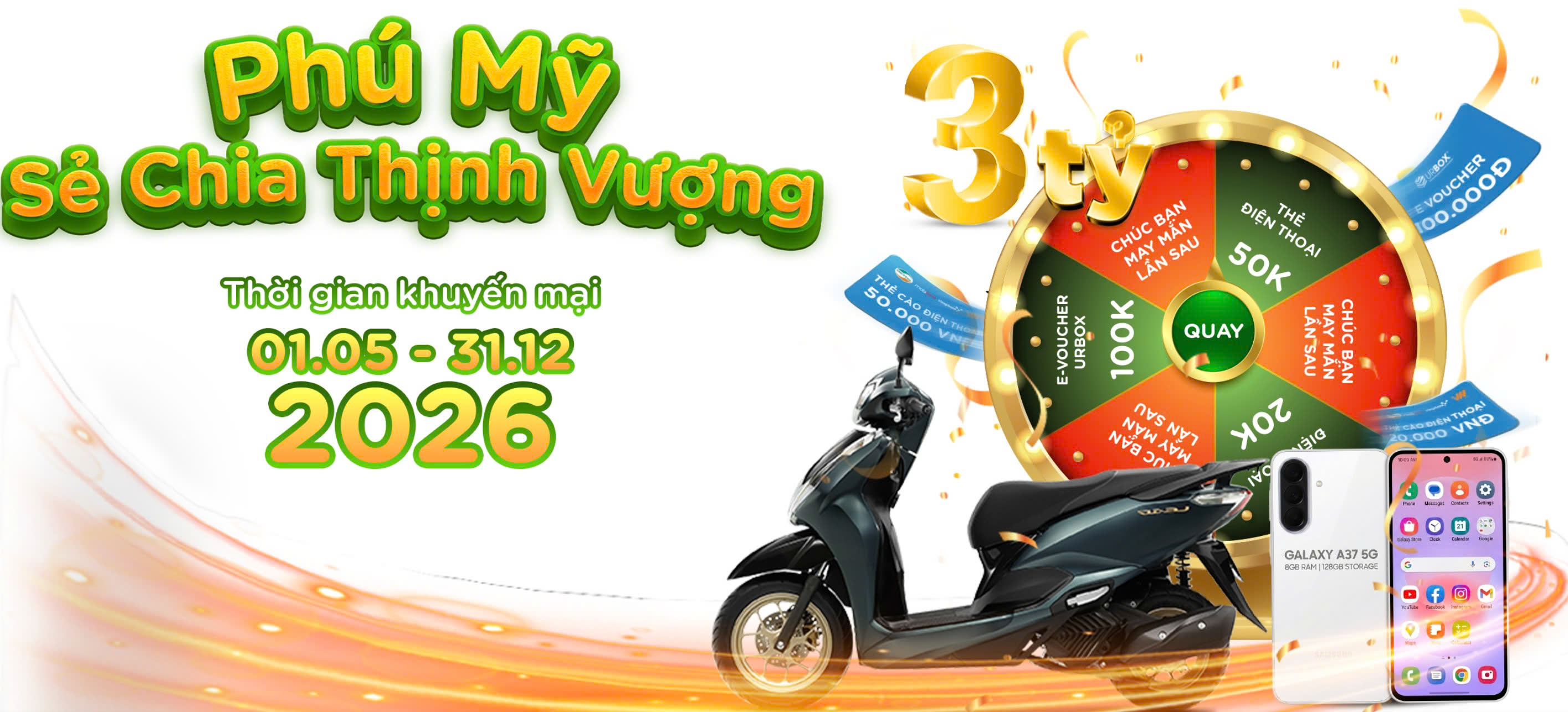 Chương trình khuyến mại PHÚ MỸ - Sẻ chia thịnh vượng 2026 NPK Phú Mỹ 25kg - 01.05.2026 - 31.12.2026